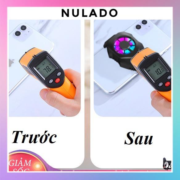 Quạt tản nhiệt gaming SÒ LẠNH siêu mát Memo L01 cho điện thoại NULADO