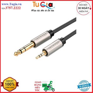 Dây âm thanh 3.5mm đực ra 6.5mm dài 3M UGREEN AV127 40805