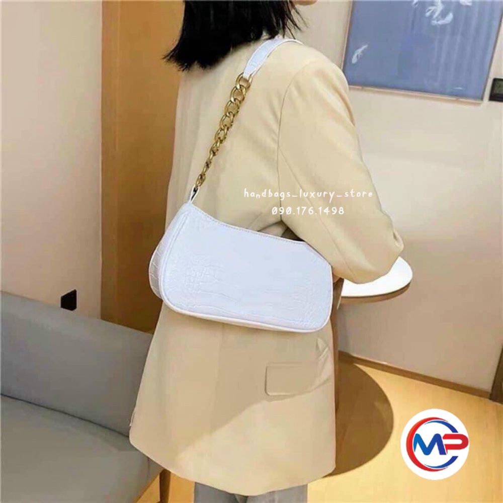 𝑭𝑹𝑬𝑬𝑺𝑯𝑰𝑷  Túi kẹp nách da rắn dây phối xích hot trend shop tuyển sỉ