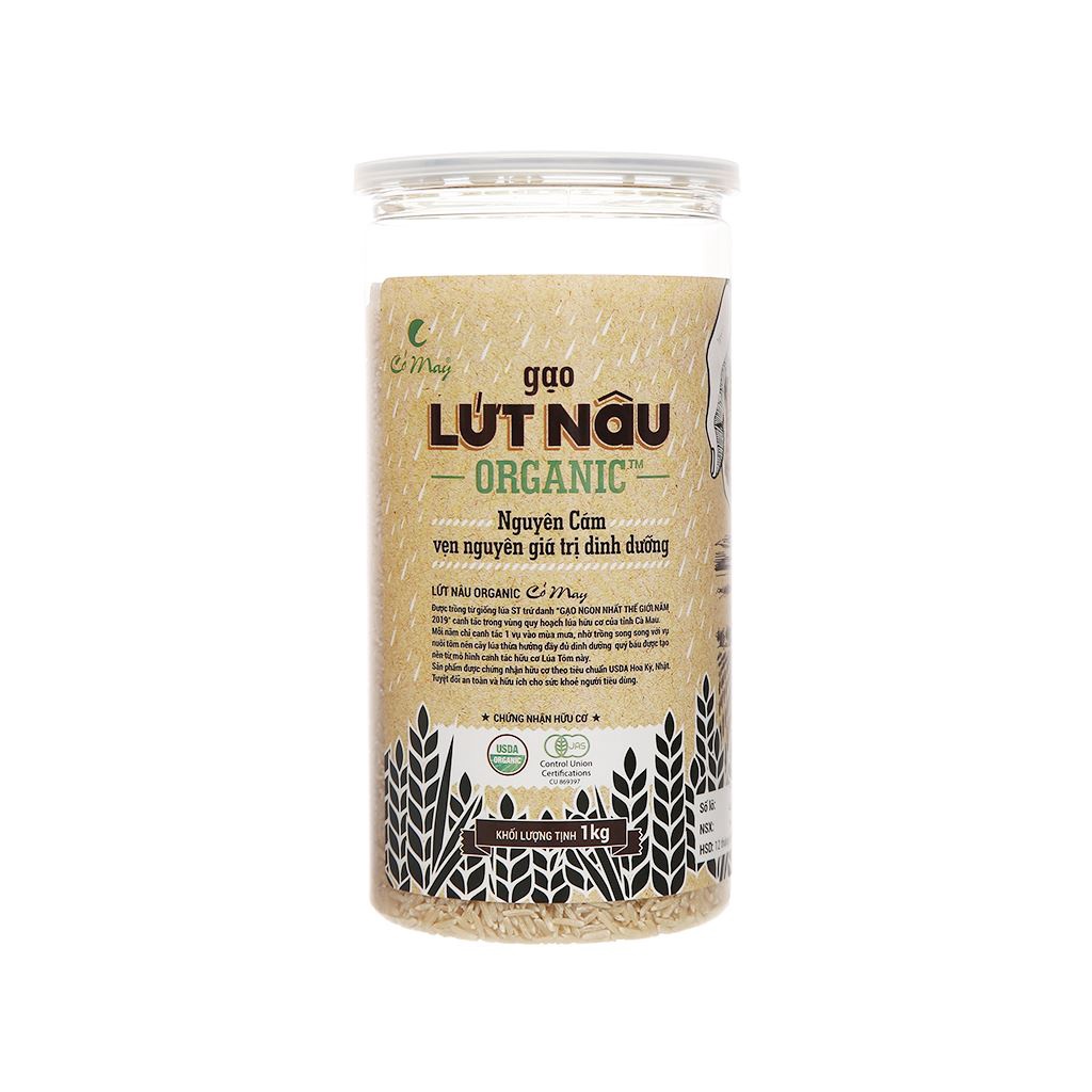 Gạo Lứt Nâu Organic Cỏ May - Hộp  - Thực phẩm hữu cơ, thực phẩm thực dưỡng, thơm ngon
