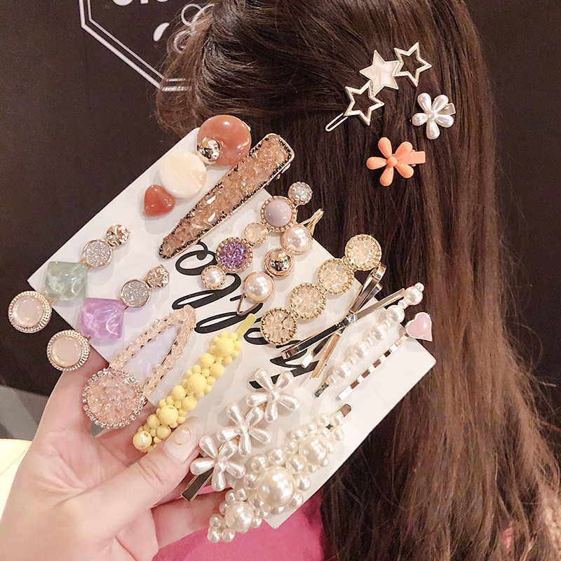 Bộ kẹp tóc mái thời trang Hàn Quốc sang trọng cho nữ