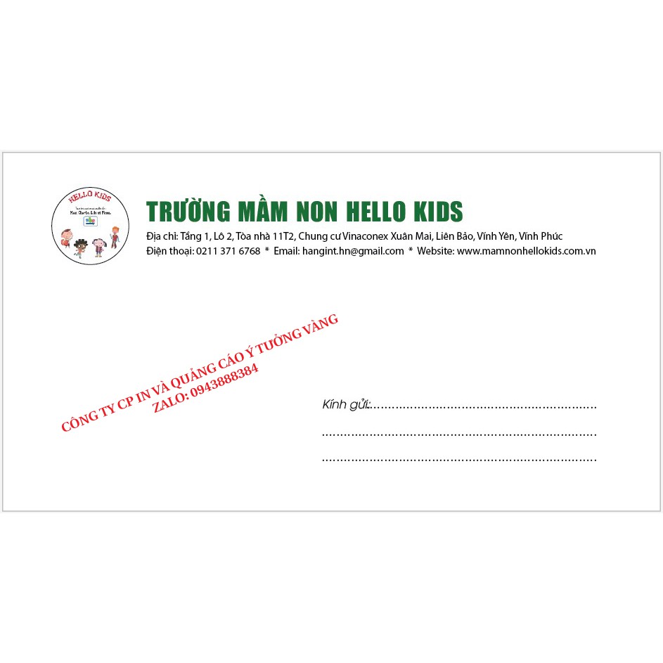 IN PHONG BÌ 12X22 CM THEO YÊU CẦU