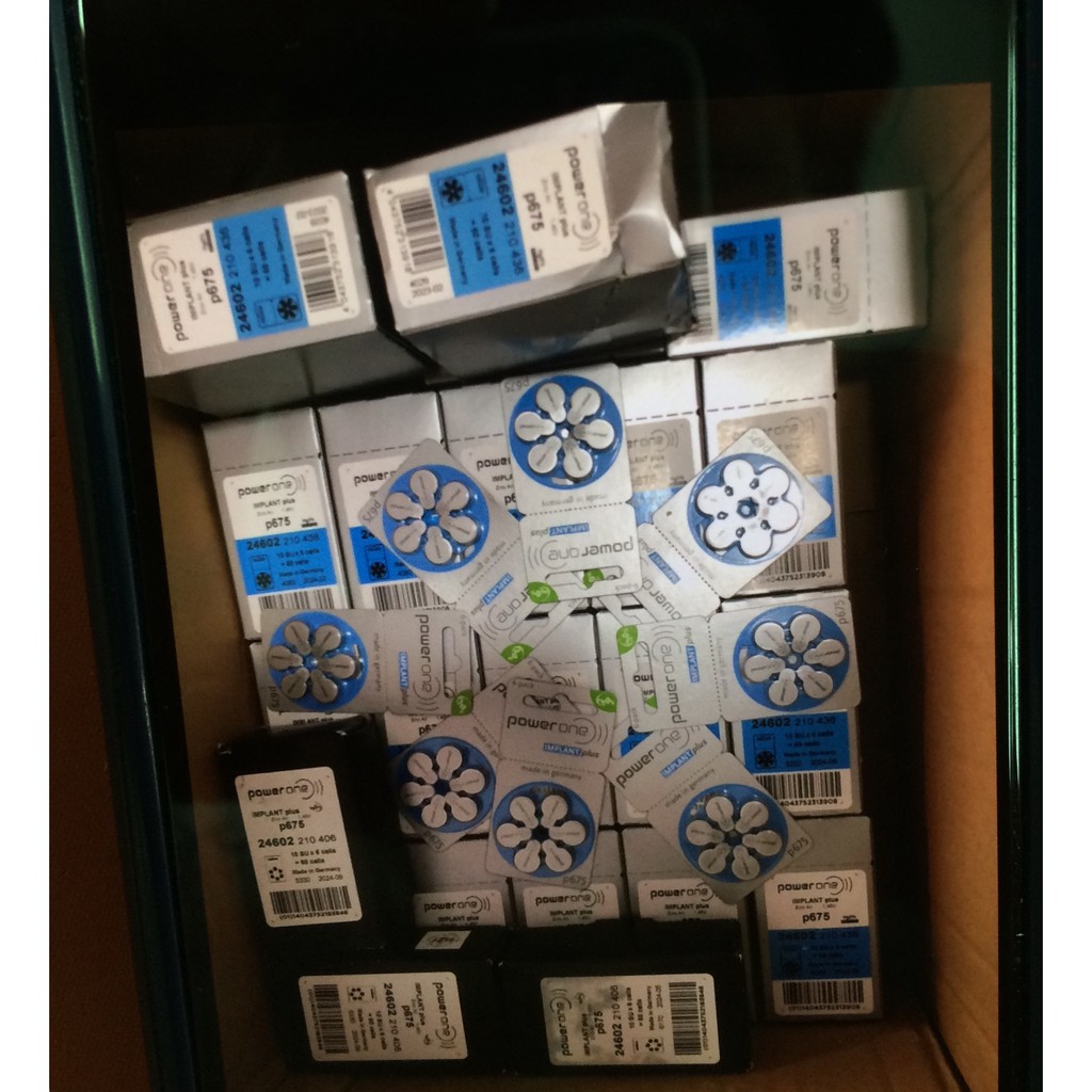 Pin máy trợ thính ốc tai điện tử Power One 675 - Implant plus