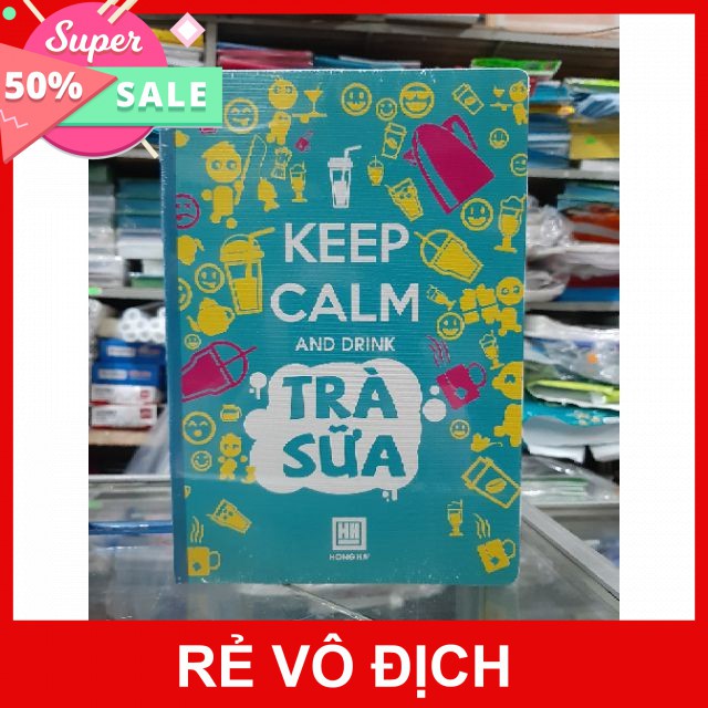 Vở kẻ ngang hồng hà keep calm