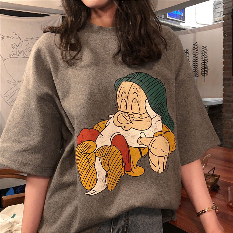 Áo Thun Nữ Tay Ngắn Dáng Rộng Phong Cách Hàn Quốc