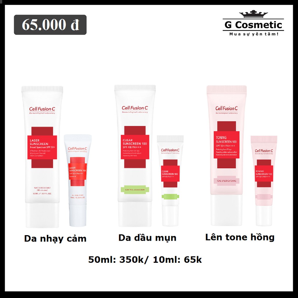 Kem chống nắng Cell fusion C 10ml