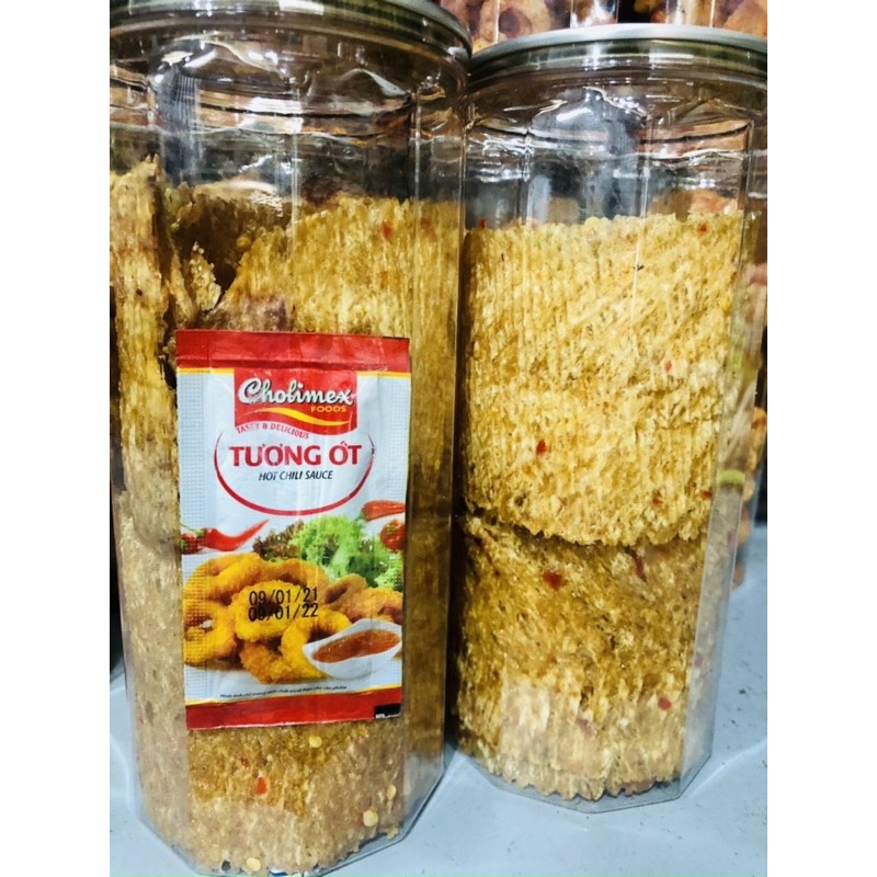 Mực cán tẩm gia vị cay cay ngon ngon