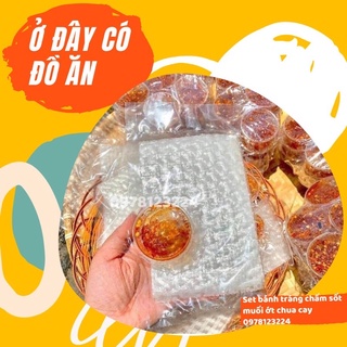 Bánh tráng chấm sốt muối tắc set nước chấm thần thánh kèm bánh kèm hũ sốt tắc siêu ngon - ăn vặt ngon
