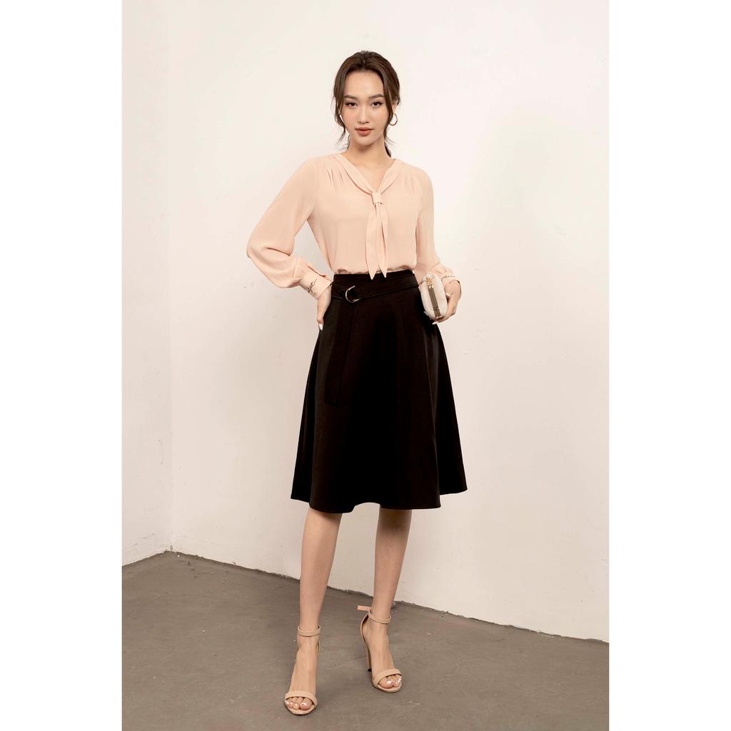 Chân váy dáng xòe, kèm đai MMOutfit M-JU061121119