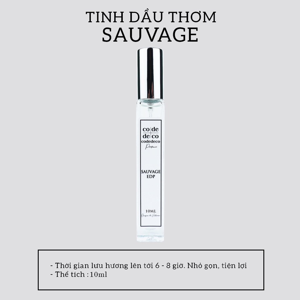 Bạn mới nhập coshbm -50% đơn 0đ tinh dầu thơm code deco sauvage 10ml - ảnh sản phẩm 2