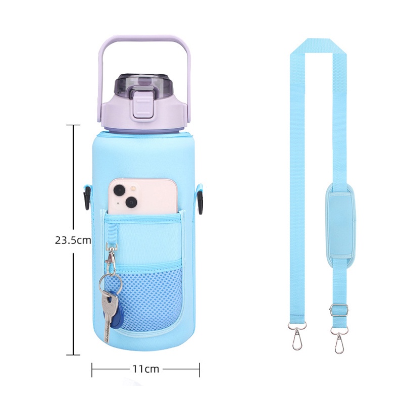 Vỏ Bọc Bình Nước Cách Nhiệt Chống Trượt Có Dây Đeo Thể Tích 2000ML