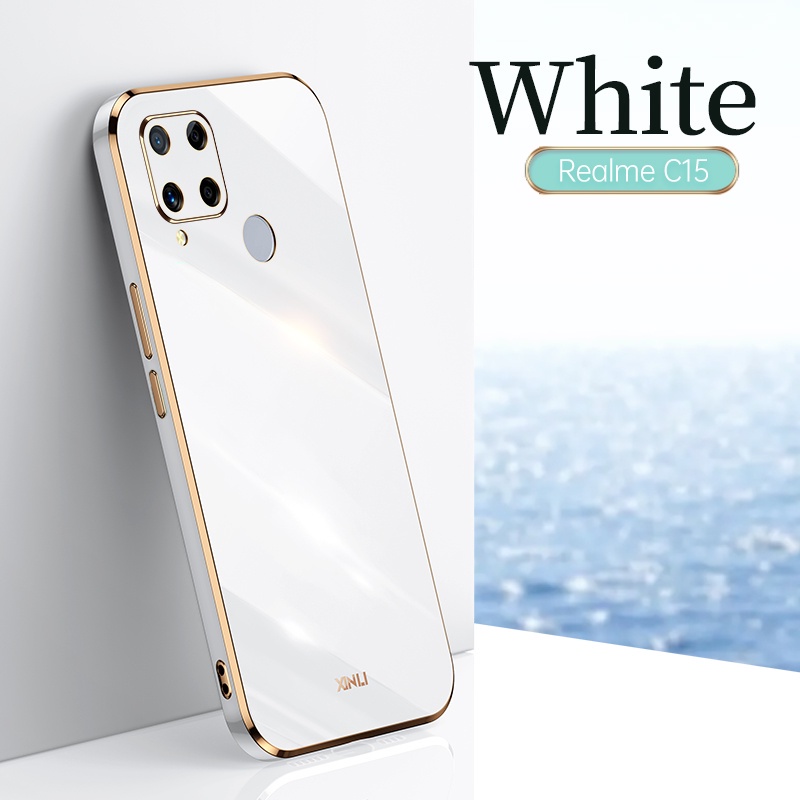 Ốp Điện Thoại Viền Silicon 6D Mạ Điện Cho OPPO Realme C25Y C21Y C25S C12 C15 C35 C20 C20A C25