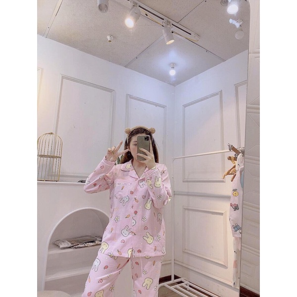 BỘ PIJAMAS Bộ mặc nhà pijama XÔ NHẬT SỢI TRE DÀI TAY HÀNG CAO CẤP | BigBuy360 - bigbuy360.vn
