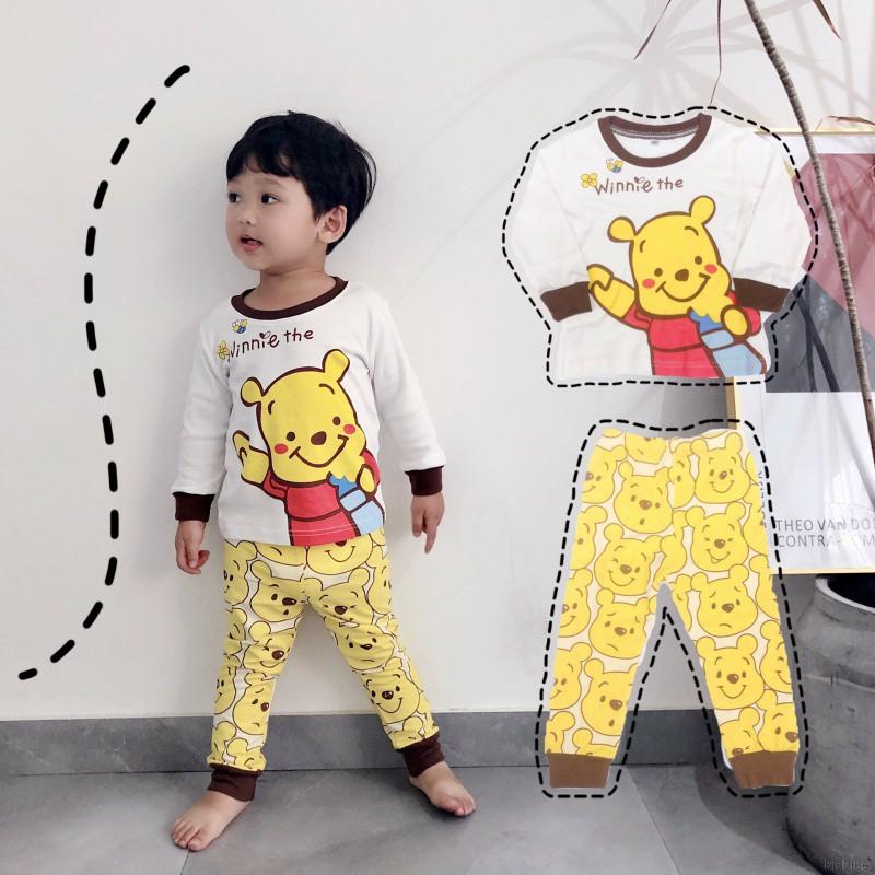 Set Áo Thun Tay Dài &amp; Quần Dài Ngủ Cho Bé