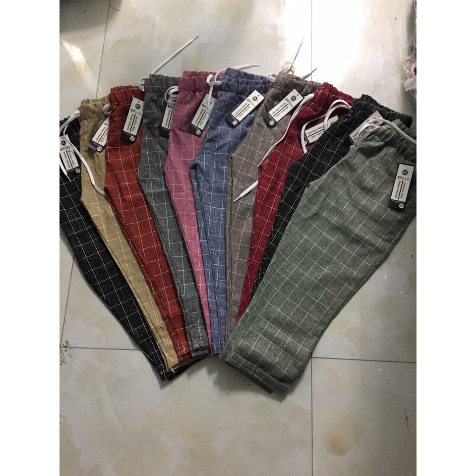 QUẦN BAGGY CARO SỌC KẺ ,QUẦN CARO NỮ ,QUẦN 9 TẤC VÃI MỀM MỊN THOÁNG MÁT , THỜI TRAG HOT HIÊN NAY