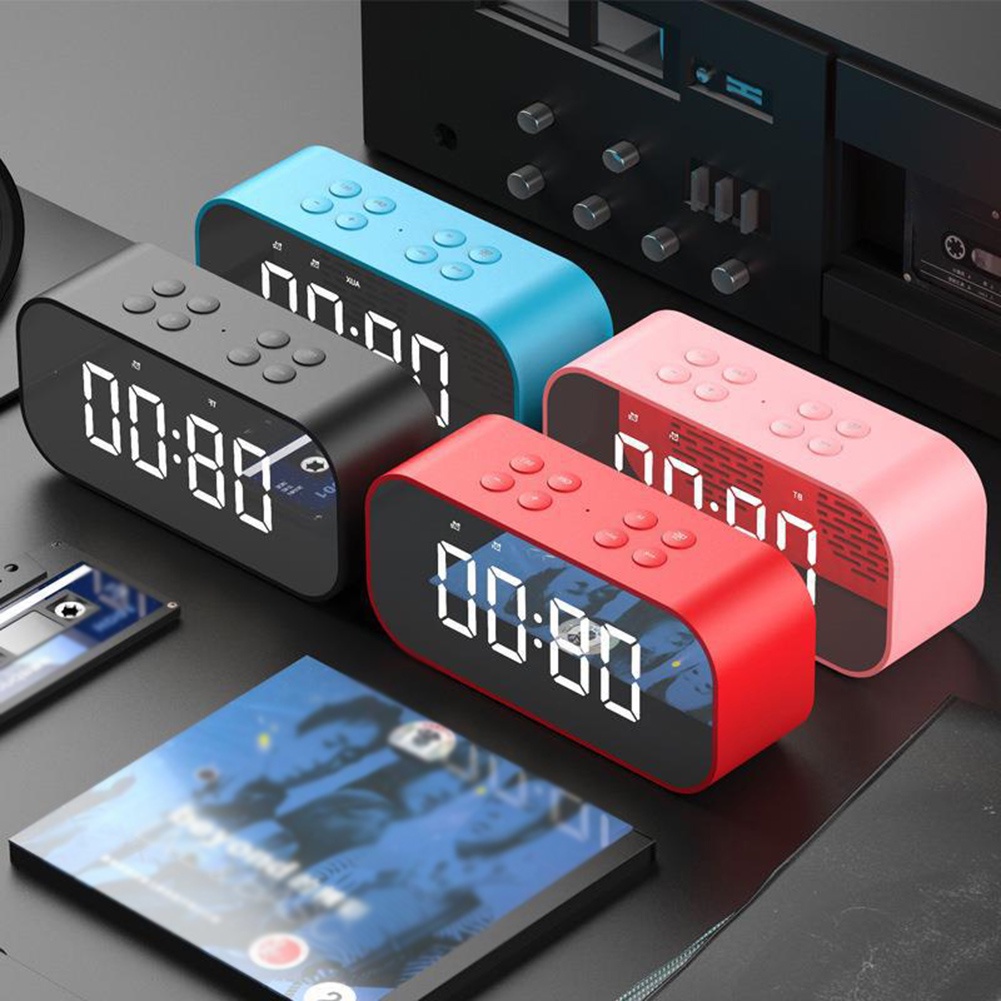 Loa Bluetooth Không Dây Mini BT501 Có Đèn LED Hiển Thị Đồng Hồ Báo Thức