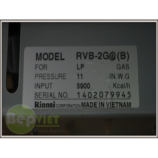Bếp gas âm Rinnai RVB-2Gi(B)