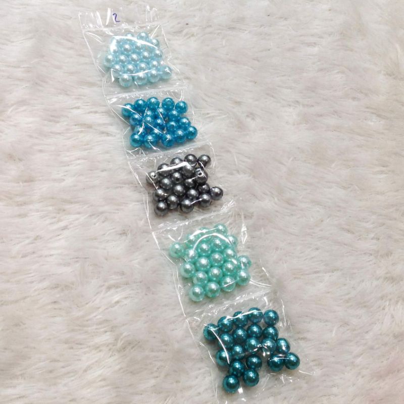 COMBO SIÊU TIẾT KIỆM - Gói 100 hạt cườm trai nhựa size 8mm theo tone màu xỏ vòng thời trang phong cách vintage