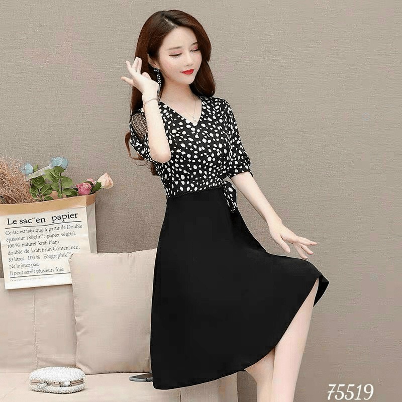 (FREE SHIP) ĐẦM XÒE HOA LỤA CÔNG SỞ THANH LỊCH CỰC XINH CHO CÁC NÀNG HHP