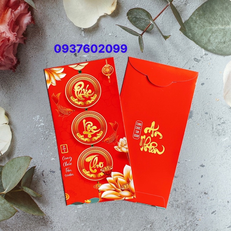 Xấp 10 bao lì xì chọn mẫu 1-50 , bao lì xì 2024