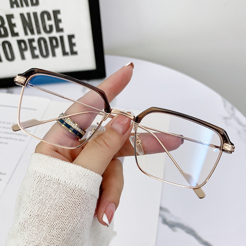 Kính Mát Gọng Kim Loại Chống Bức Xạ Thời Trang Cho Nam Nữ