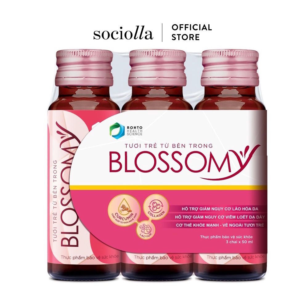 Lốc 3 Thực Phẩm Bảo Vệ Sức Khỏe Blossomy Curcumin &amp; Collagen 50ml
