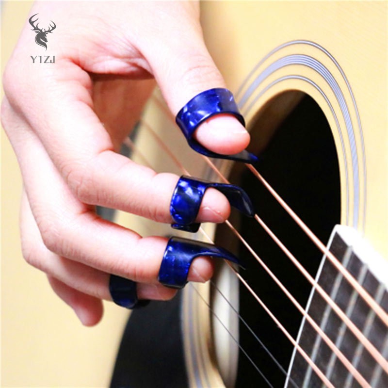 Set 10 Móng Gảy Đàn Guitar Bằng Thép Không Gỉ Y1Zj
