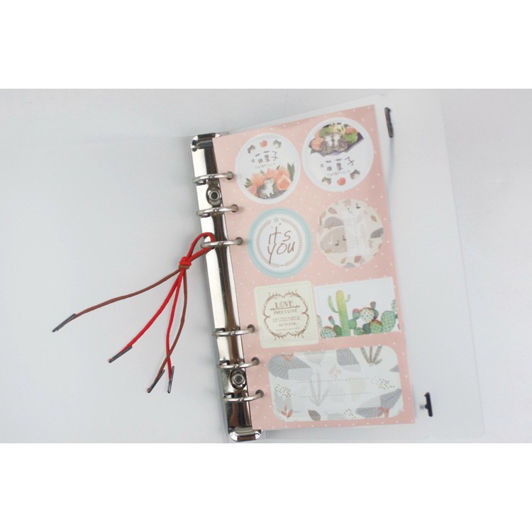 Bìa số A5 planner pp kim tuyến PKS4 refill sổ còng lò xo bullet journal tiện dụng DIY dễ thương
