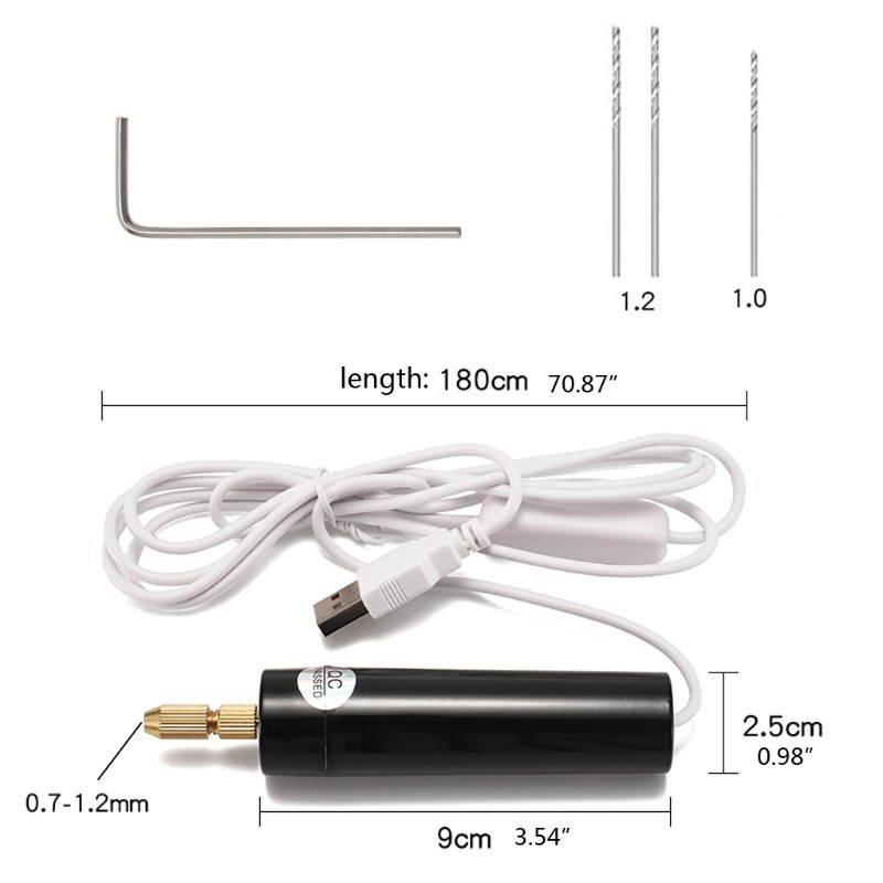 Máy khoan điện mini cầm tay làm trang sức và gia công gỗ resin epoxy 5V cắm USB