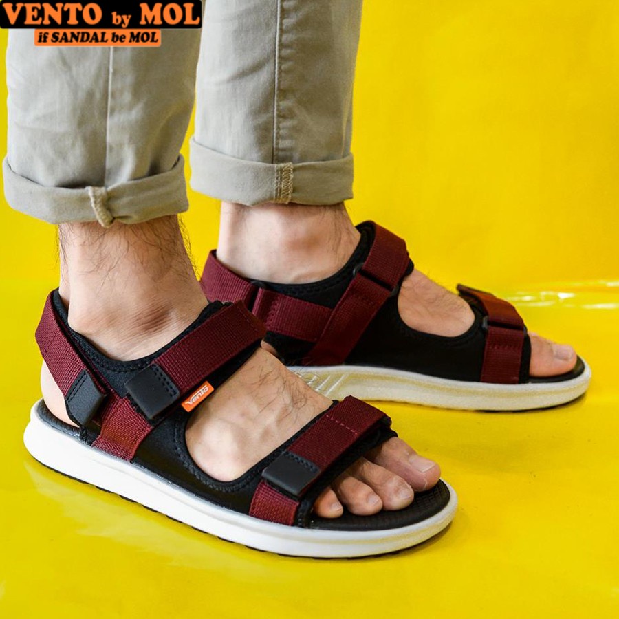 Giày sandal Vento unisex nam nữ 2 quai ngang siêu nhẹ có quai hậu cố định cho cặp đôi mang đi học đi biển du lịch NB02B