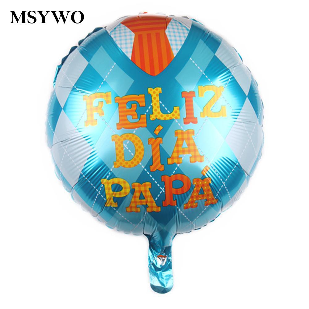 msywo07 Father's Day Foil Balloons Party Decorations Supplies Celebration Birthday 18 Inches Dad Balloon Decor Chic