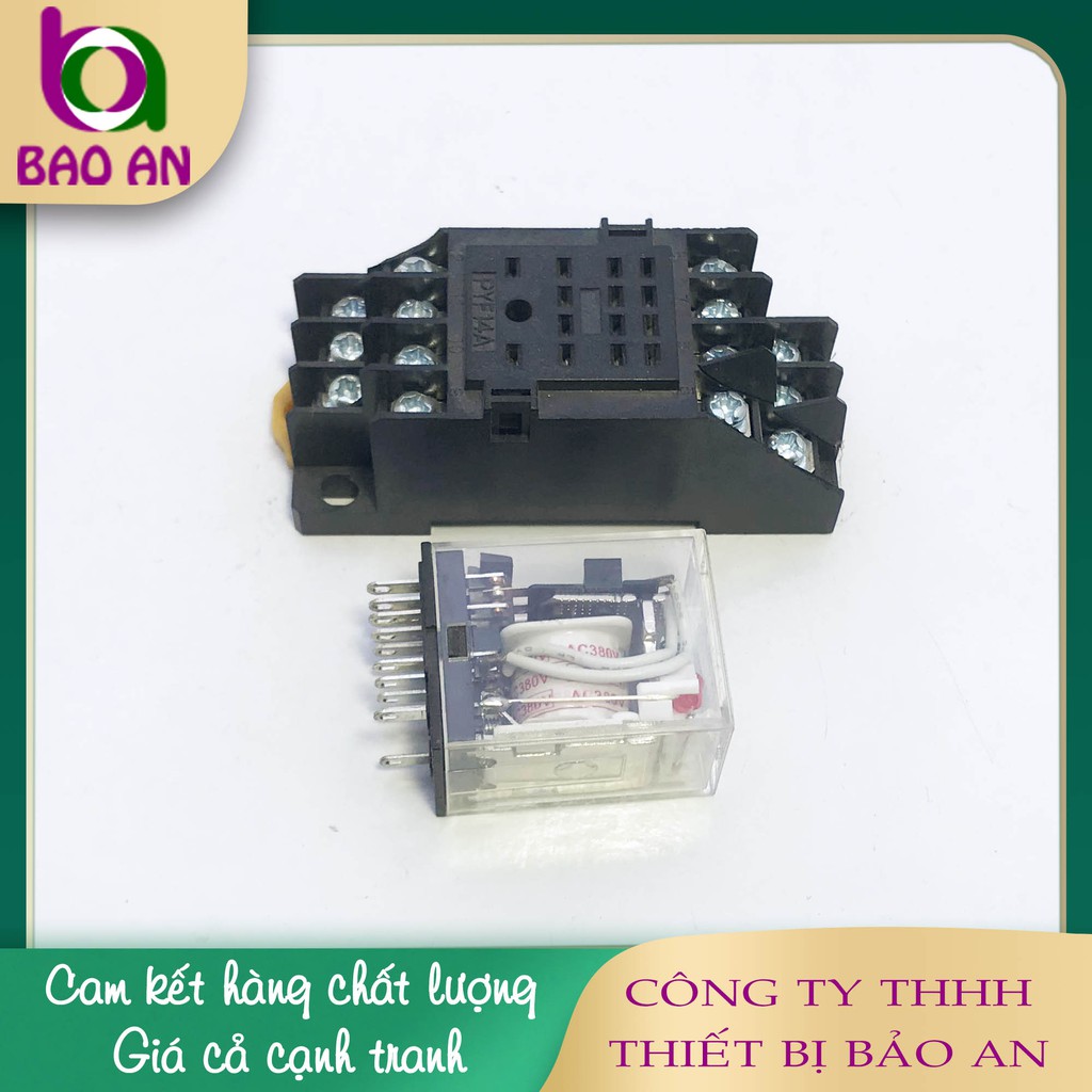 Rơ le trung gian 8 chân dẹt MY2N 380V