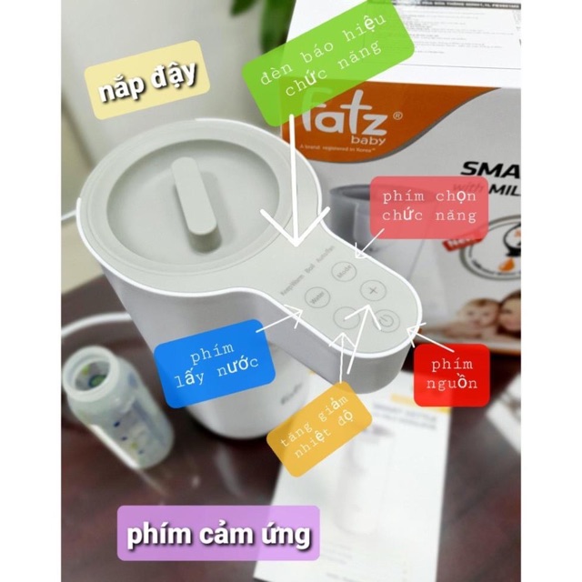 Máy đun và hâm nước pha sữa thông minh Fatz Baby FB3801MX