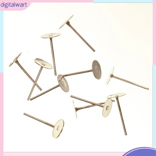 Set 200 chốt làm khuyên tai dạng dẹt bằng sắt chất lượng cao