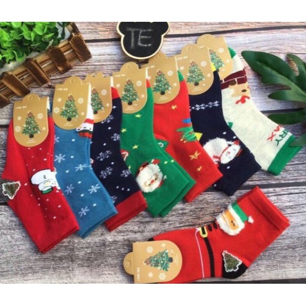Set 10 Đôi Tất Noel Cao Cấp Cho Bé  (Từ 3 -12 Tuổi)
