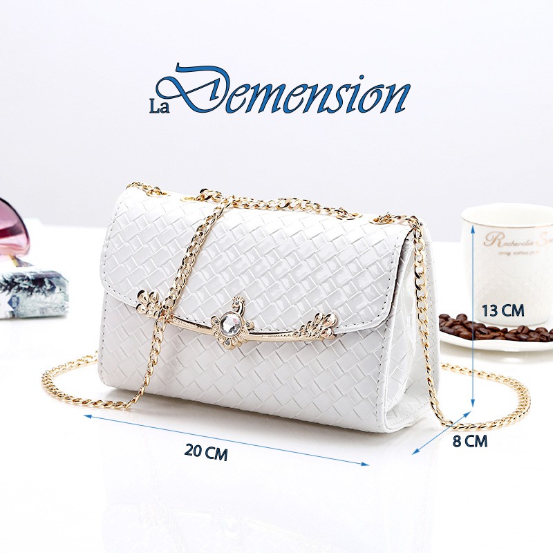 Túi Đeo Chéo Khóa Bấm T27 Màu Trắng