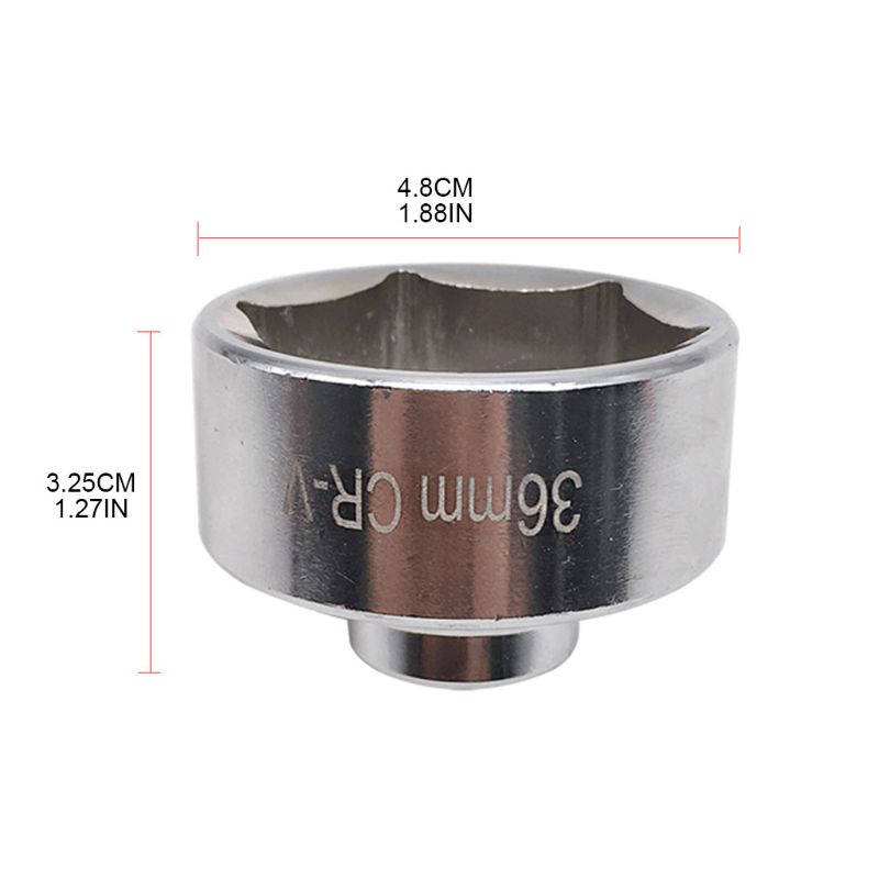 Dụng Cụ Cờ Lê Tháo Bộ Lọc Dầu 36mm 6 Điểm 3 / 8 &quot;Chuyên Dụng