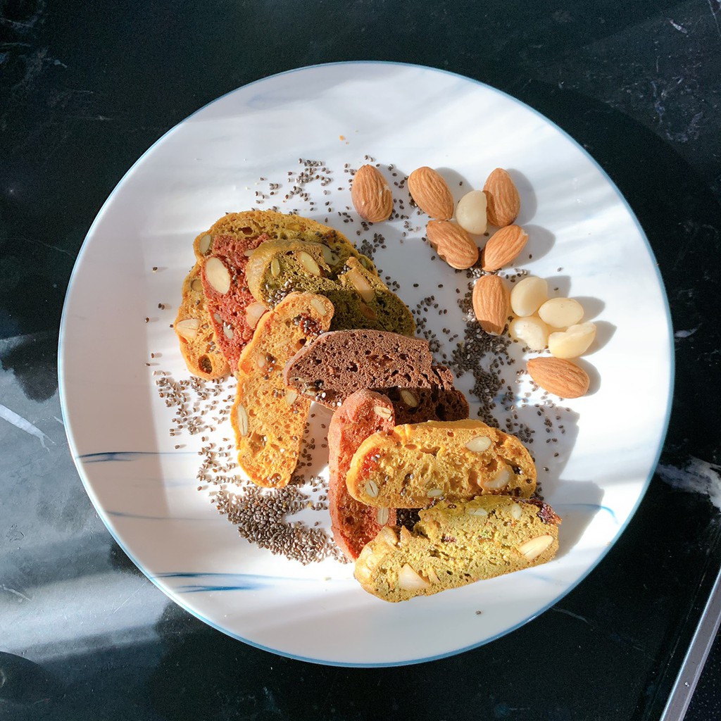 300g Bánh Biscotti Healthy ngũ cốc và yến mạch dành cho người giảm cân, ăn kiêng và tập luyện thể thao