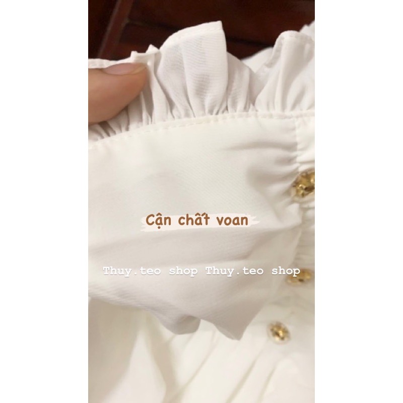 VÁY TRẮNG CÔNG CHÚA CÓ CHUN LƯNG CO GIÃN