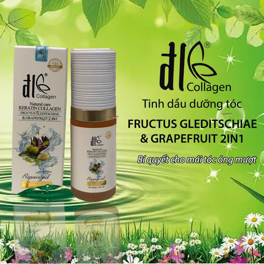 Tinh dầu dưỡng tóc ( mới nhất 2021) ĐL COLLAGEN bảo vệ, phục hồi tóc hư tổn từ sâu bên trong do sử dụng hóa chất