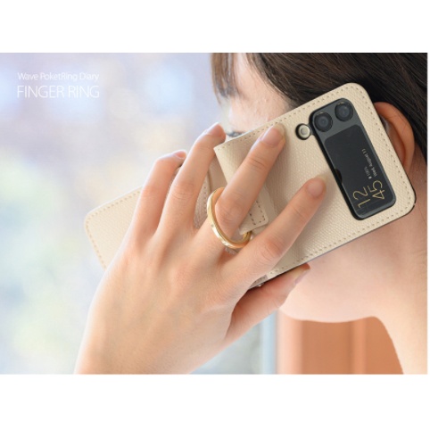 Ốp điện thoại da họa tiết gợn sóng có dây đeo cho Samsung GALAXY Z Flip/Z Flip 5G/Z Flip 3/Z FLIP4 5G