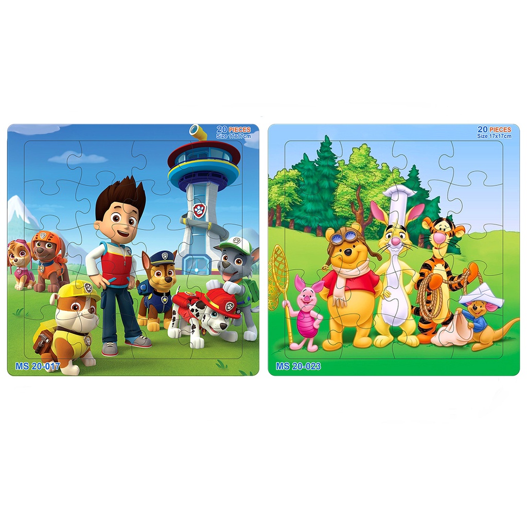 Combo 10 Tranh Xếp Hình Minh Châu 20 Mảnh – Đồ Chơi Trí Tuệ Cho Bé Từ 2 Tuổi – Chủ Đề Tuổi Thơ