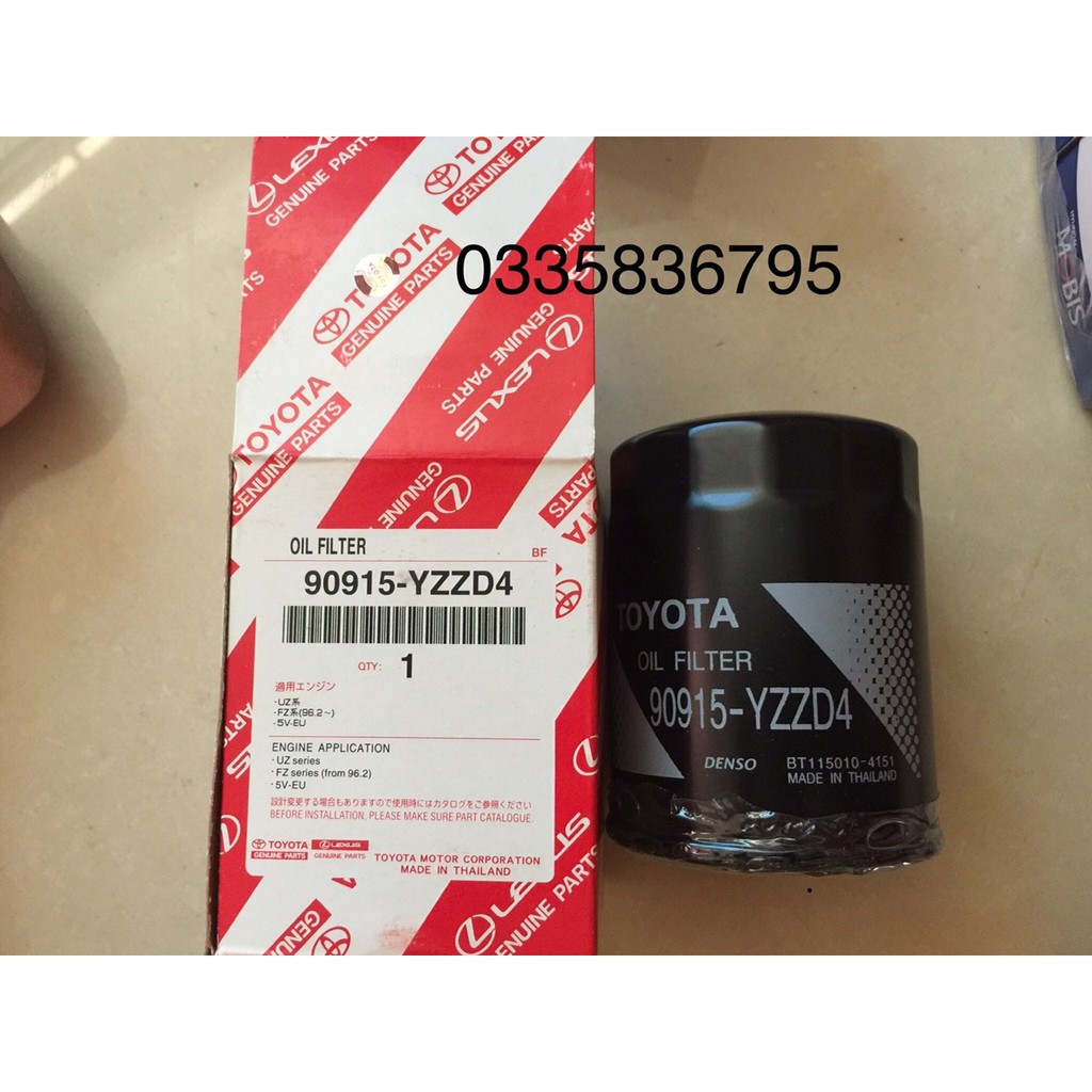 Lọc dầu -lọc nhớt toyota Innova-Fortuner -Hilux 90915-YZZD4