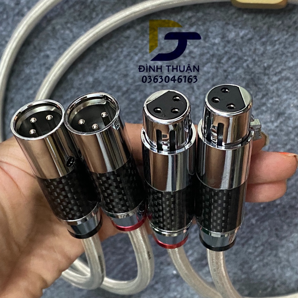 Dây XLR - BALANCE QED hàng bãi của anh quốc lõi bạc dài 1m cho chất âm sáng, chi tiết tách bạch từng dải