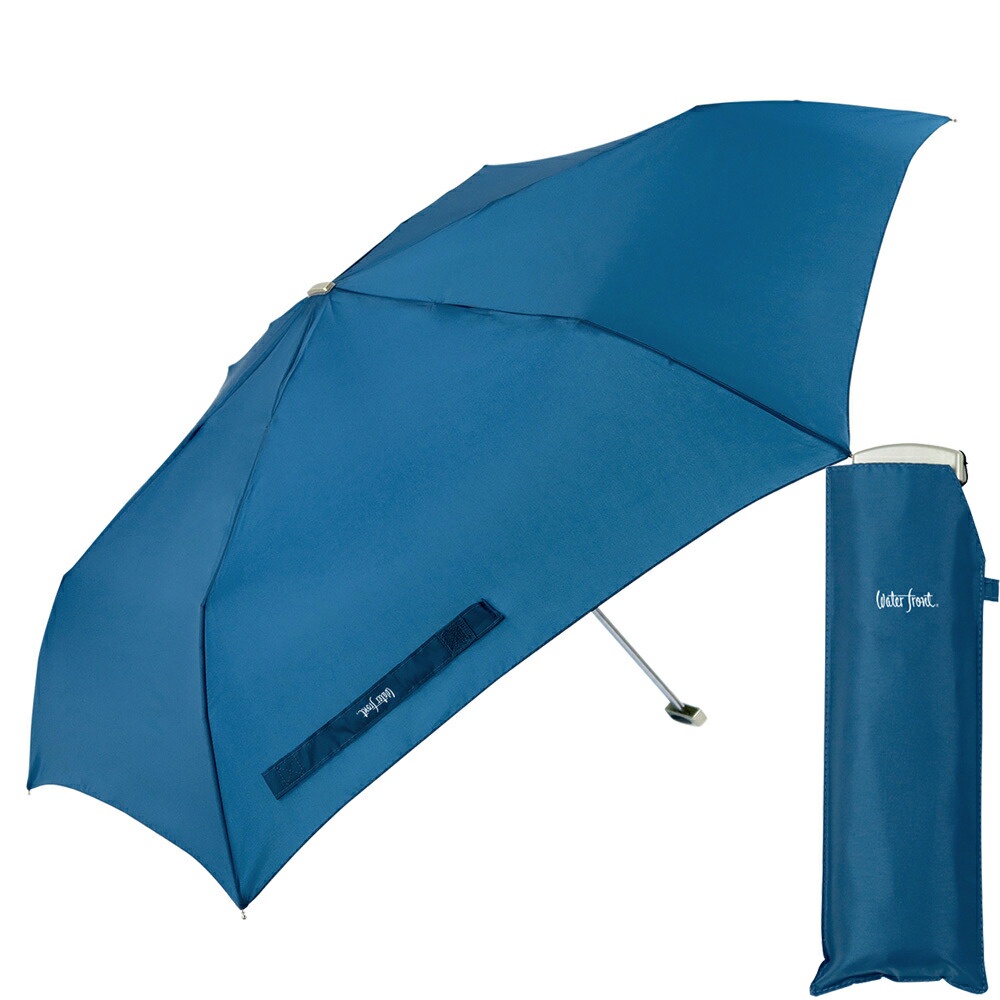 Ô mini che mưa che nắng hàng hiệu Waterfront Nhật Bản cán dẹt 55cm