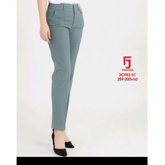 quần 9 tấc thái hòa ly chìm màu xanh ngọc