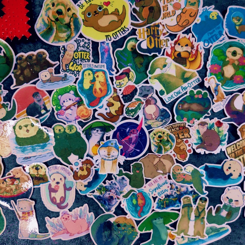 Set 30 hình dán sticker Hải Ly dễ thương