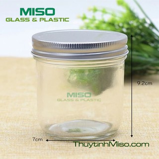 SET 5 HŨ HŨ THỦY TINH NẮP BẠC CAO CẤP 300ML ĐỰNG GIA VỊ