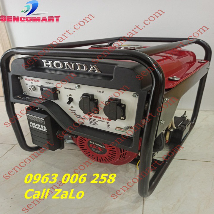 MÁY PHÁT ĐIỆN HONDA SH4800EX ĐỀ NỔ  - LẮP ĐƯỢC TỦ ATS - SIÊU RẺ