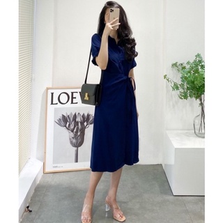 Đầm sơ mi dây buộc 7926 , the peace